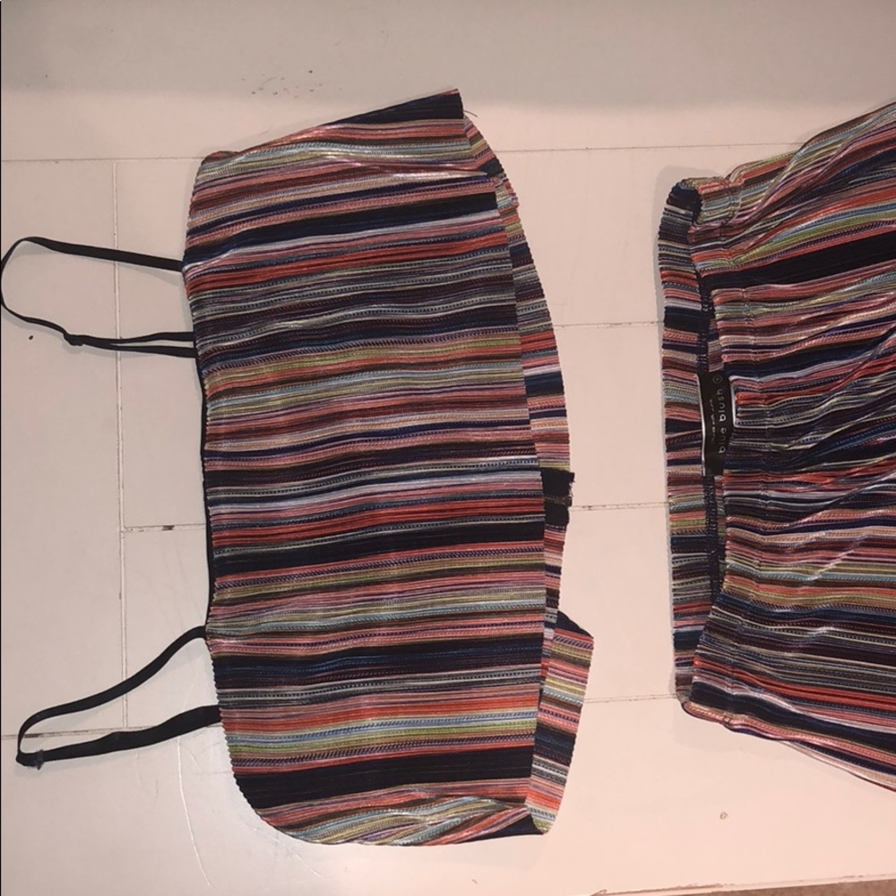 Two piece multi color outfit